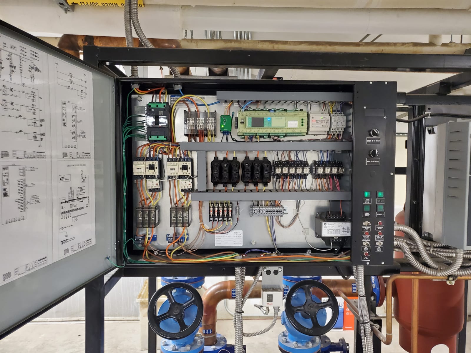 Open facility controls cabinet